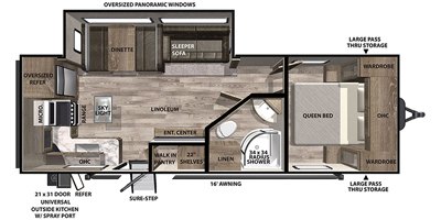 2020 Forest River Vibe 25RK floorplan