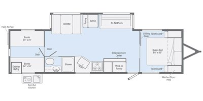 2020 Winnebago Voyage V3134BH floorplan