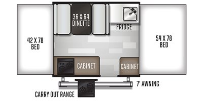 2020 Forest River Rockwood Freedom 1640LTD floorplan