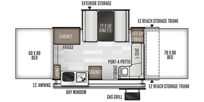 2020 Forest River Rockwood Freedom 2514F floorplan