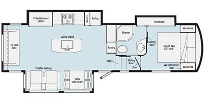 2020 Winnebago Voyage Fifth Wheel V2932RL floorplan