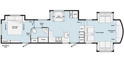 2020 Winnebago Voyage Fifth Wheel V3436FL floorplan