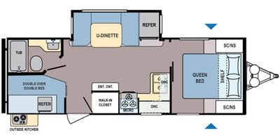 2020 Dutchmen Coleman Light 2455BH floorplan