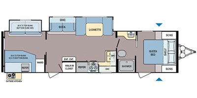 2020 Dutchmen Coleman Light 3215BH floorplan