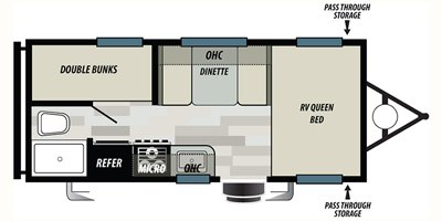 2020 Forest River Sonoma 1670BH floorplan