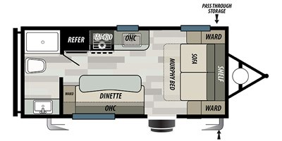 2020 Forest River Sonoma 1671MB floorplan