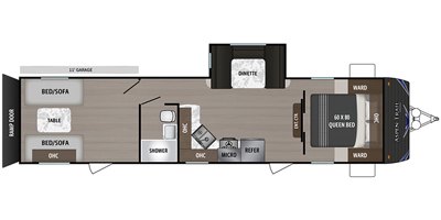 2020 Dutchmen Aspen Trail 3250THS floorplan