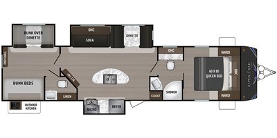 2020 Dutchmen Aspen Trail 3320BHS floorplan