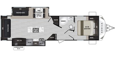 2020 Dutchmen Kodiak Ultra-Lite 313RLSL floorplan