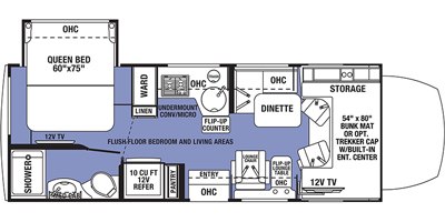 2020 Forest River Forester 2401Q MBS floorplan
