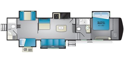 2020 Heartland Bighorn Traveler BHTR 37 DB floorplan