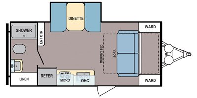 2020 Dutchmen Coleman Light LX 1855RB floorplan