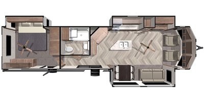 2020 Forest River Wildwood Lodge 393FLT floorplan