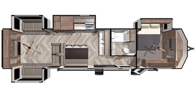 2020 Forest River Wildwood Lodge 395RET floorplan