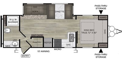 2020 East To West Silver Lake 26KRB floorplan