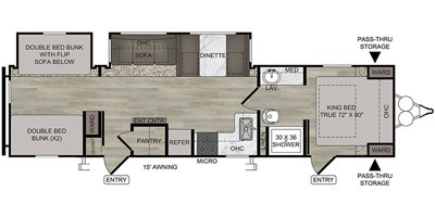 2020 East To West Silver Lake 31KBH floorplan