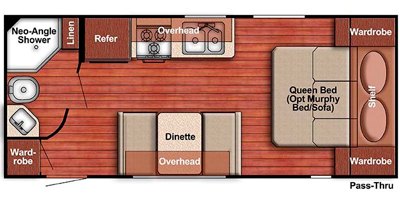 2020 Gulf Stream Capri 218MB floorplan