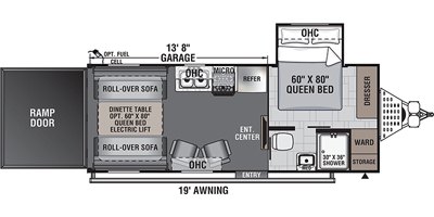 2020 Forest River Work and Play 21LT floorplan