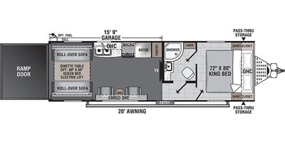2020 Forest River Work and Play 27LT floorplan