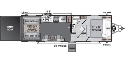 2020 Forest River Work and Play 27KB floorplan