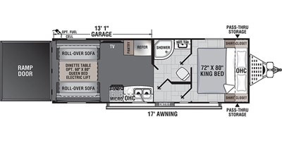 2020 Forest River Work and Play 23LT floorplan