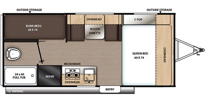 2020 Coachmen Catalina Summit Series 7 174BH floorplan