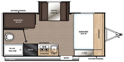 2020 Coachmen Catalina Summit Series 7 174BHS floorplan