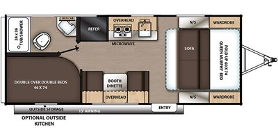 2020 Coachmen Catalina Summit Series 7 184DBK floorplan