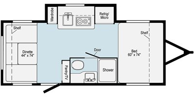 2020 Winnebago HIKE H171DB floorplan