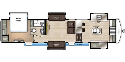 2020 Forest River Riverstone 39FK floorplan