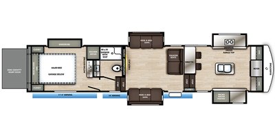 2020 Forest River Riverstone 39FKTH floorplan