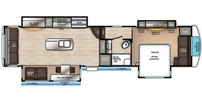 2020 Forest River Riverstone 39RLW floorplan