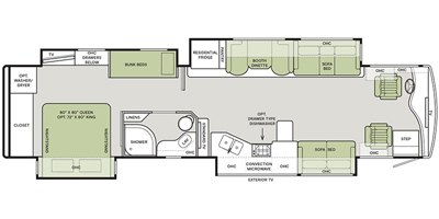 2020 Tiffin Motorhomes Phaeton 40 QKH floorplan