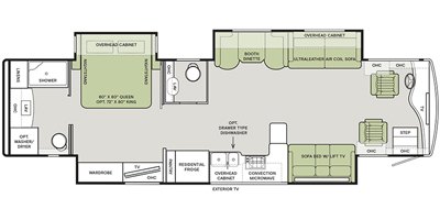 2020 Tiffin Motorhomes Phaeton 37 BH floorplan