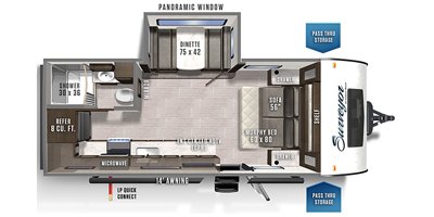 2020 Forest River Surveyor Legend 203RKLE floorplan