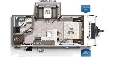 2020 Forest River Surveyor Legend 202RBLE floorplan