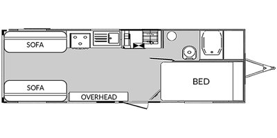 2020 Genesis Supreme Wanderer Travel Trailer 19SSLWL floorplan