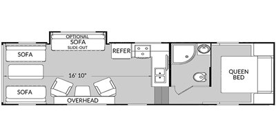 2020 Genesis Supreme Wanderer Fifth Wheel 29CKWL floorplan