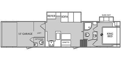 2020 Genesis Supreme Wanderer Fifth Wheel 40CKWG floorplan