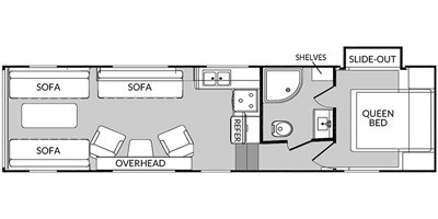 2020 Genesis Supreme Wanderer Fifth Wheel 28CRWL floorplan