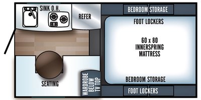 2020 Palomino Real-Lite Truck Camper SS-1604 floorplan