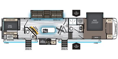 2020 Forest River Cherokee Arctic Wolf 3770 SUITE floorplan