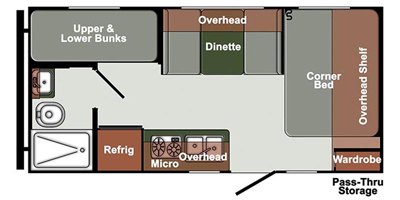 2020 Gulf Stream Gulf Breeze SVT 18RBD floorplan