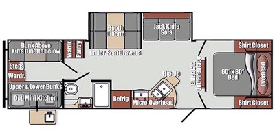 2020 Gulf Stream GulfBreeze Ultra Lite 280TB floorplan