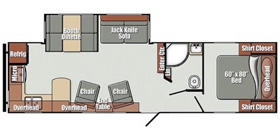 2020 Gulf Stream Matrix 293RK floorplan