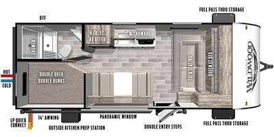 2020 Forest River Wildwood FSX 179DBK floorplan