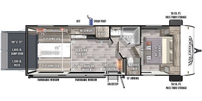 2020 Forest River Wildwood FSX 260RT floorplan