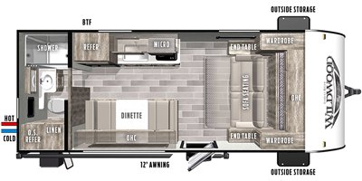 2020 Forest River Wildwood FSX 167RBK floorplan