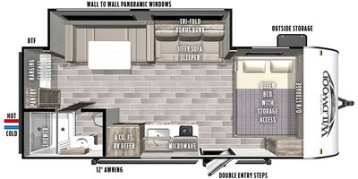 2020 Forest River Wildwood FSX 170SS floorplan