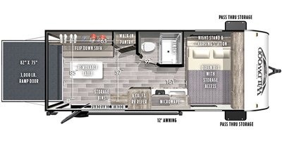 2020 Forest River Wildwood FSX 181RT floorplan